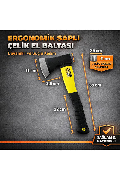 ÇİLLOR DMAX DMX-4165 ( 500GR ) ( FİBER SAPLI = 26CM ) BALTA