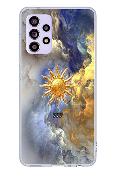 TechTree حافظة سيليكون متوافقة مع هاتف سامسونج جالاكسي A32 777 بتصميم الشمس و...