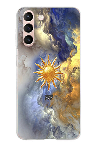 TechTree حافظة سيليكون متوافقة مع هاتف سامسونج جالاكسي S21 777 بتصميم الشمس و...