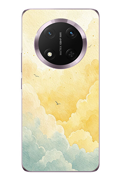 TechTree حافظة سيليكون متوافقة مع هاتف Honor Magic 7 Lite باللونين الأصفر وال...