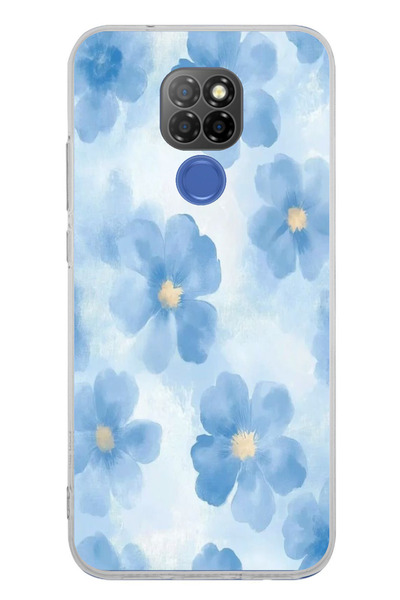 TechTree حافظة سيليكون متوافقة مع جهاز جنرال موبايل GM 20 باللون الأزرق مطبوع