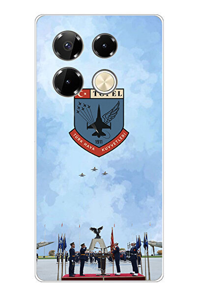 TechTree حافظة سيليكون متوافقة مع القوات الجوية التركية مطبوع لهاتف Infinix N...