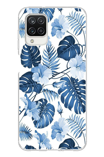 TechTree حافظة سيليكون مطبوع متوافقة مع هاتف سامسونج جالاكسي A12-M12 بنمط أور...