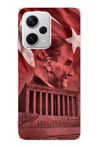 TechTree حافظة سيليكون متوافقة مع Redmi Note 12 PRO PLUS تصور صورة أتاتورك وA...