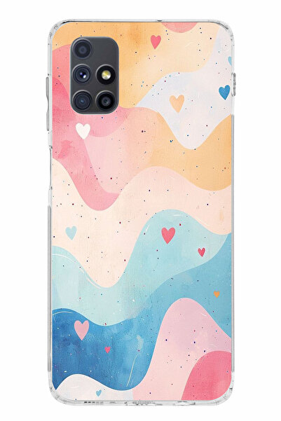 TechTree حافظة سيليكون متوافقة مع هاتف سامسونج جالاكسي M51 ذات ألوان باستيل و...