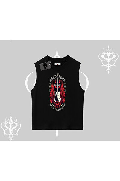 Tarzsokak تي شيرت بدون أكمام هارد روك وينجد جيتار ريبليون