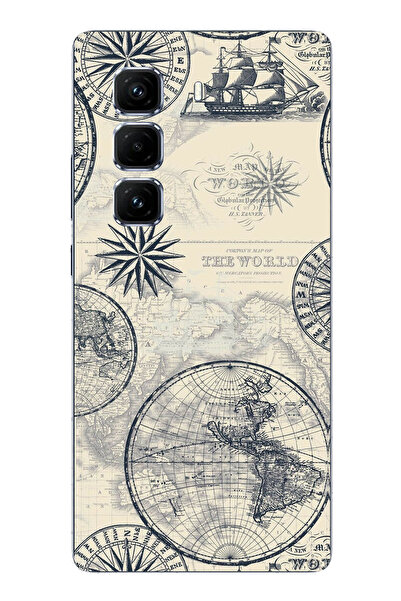 TechTree حافظة سيليكون متوافقة مع Infinix Hot 50 PRO PLUS+ تحتوي على خريطة ال...