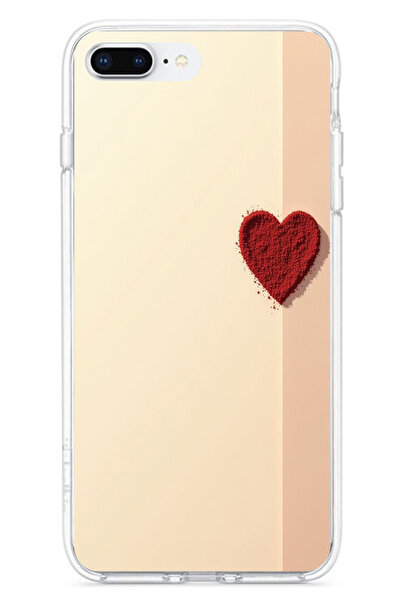 TechTree حافظة سيليكون متوافقة مع هاتف iPhone 7 PLUS-8 PLUS ذات خلفية كريمية ...