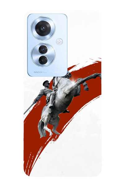 TechTree حافظة سيليكون أتاتورك مطبوع متوافقة مع هاتف OPPO Reno 11F