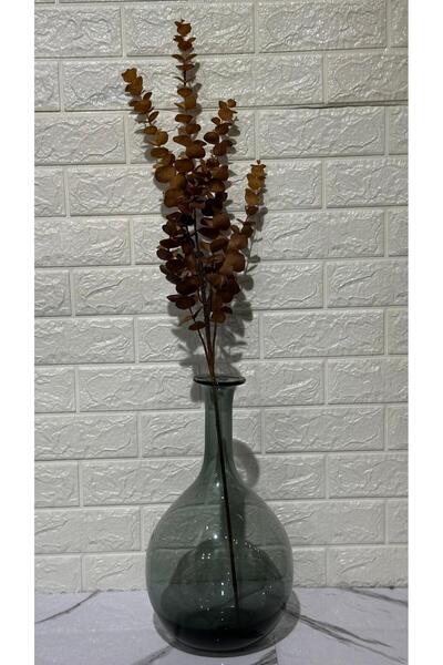greeneyehome OKALİPTUS YAPAY ÇİÇEK KAHVERENGİ 5 DALLI 85 CM