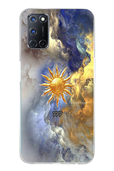 TechTree حافظة سيليكون متوافقة مع OPPO A52-A72-92 بتصميم 777 Sun and Cloud De...