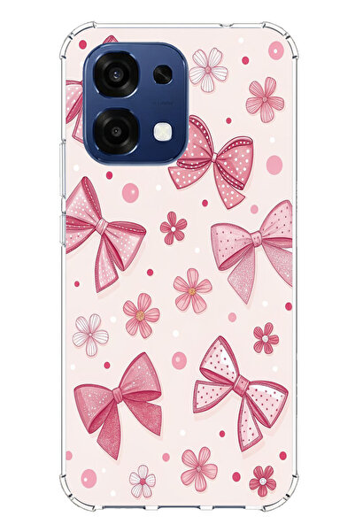 TechTree حافظة سيليكون متوافقة مع هاتف اوبو A6 برو، وردية اللون، على شكل فيون...