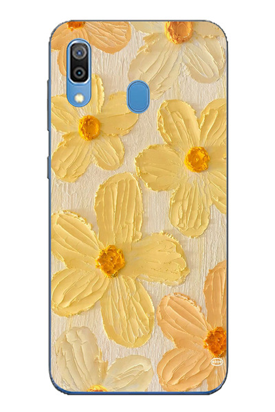 TechTree حافظة سيليكون متوافقة مع هاتف سامسونج جالاكسي A20-A30 بلون أصفر ديزي...