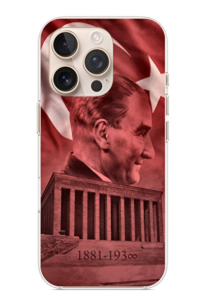 TechTree حافظة سيليكون متوافقة مع هاتف iPhone 16 PRO MAX تحمل صورة أتاتورك وا...