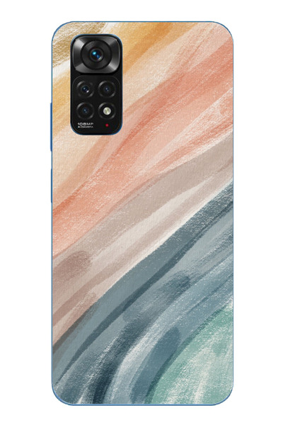 TechTree حافظة سيليكون متوافقة مع Redmi Note 11-11S ذات لوحة ألوان حديثة مطبوع