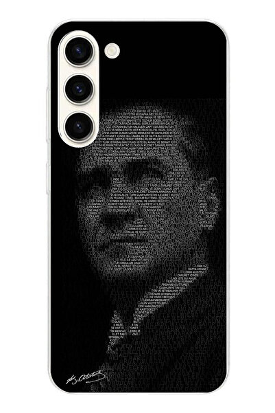 TechTree جراب سيليكون متوافق مع هاتف سامسونج جالاكسي S25 بلس مكتوب عليه هتيبا للشباب وصورة ظلية لأتاتورك مطبوع