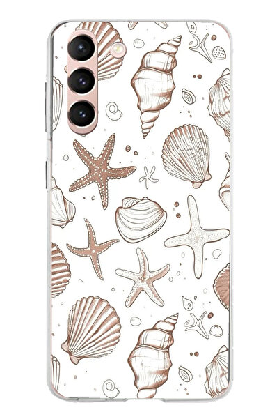 TechTree حافظة سيليكون مطبوع متوافقة مع هاتف سامسونج جالاكسي S21 باللون البني...