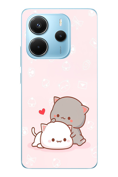 TechTree حافظة سيليكون متوافقة مع هاتف Redmi Note 14 4G، لطيفة وريموتية، مطبوع