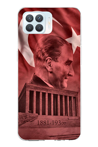 TechTree حافظة سيليكون متوافقة مع OPPO Reno 4 Lite تصور صورة أتاتورك وانيماتي...