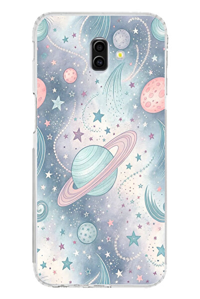 TechTree حافظة سيليكون ناعمة ملونة متوافقة مع هاتف سامسونج جالاكسي J6 PLUS مطبوع