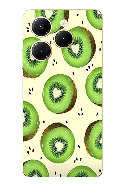 TechTree حافظة سيليكون متوافقة مع Infinix Hot 40-40 PRO وشرائح الكيوي الأخضر ...