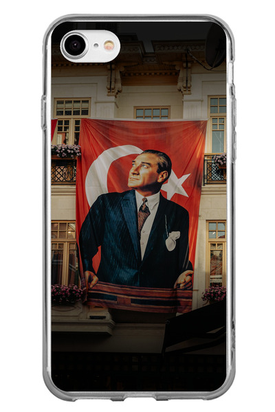 TechTree حافظة سيليكون متوافقة مع هاتف iPhone 6 - 6S بتفاصيل علم أتاتورك مطبوع