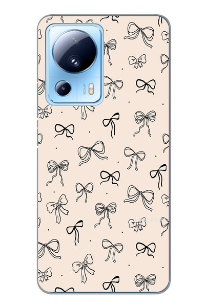 TechTree حافظة سيليكون مطبوعة بنمط فيونكة سوداء متوافقة مع هاتف Xiaomi Mi 13 ...