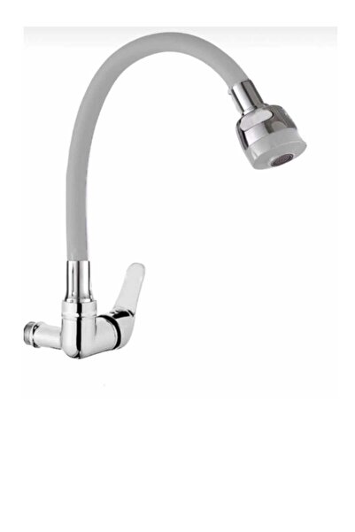 Hırdavat 2-Function Spiral Faucet Head with Colorful Silicone Movable Head, White