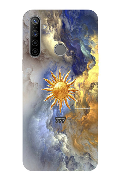 TechTree حافظة سيليكون متوافقة مع هاتف Realme 5i - 6i - C3 777 بتصميم الشمس و...