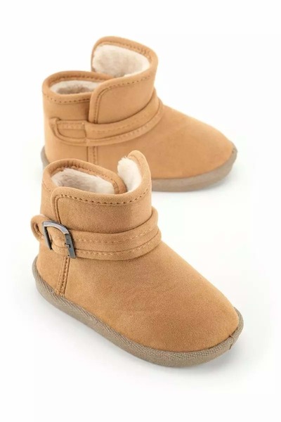 GEZER Girl's Winter Plush Over-The-Knee Single Belt Velcro Adjustable Pvc Comfortable Sole Home Garden