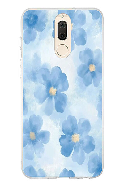 TechTree حافظة سيليكون متوافقة مع هاتف هواوي ميت 10 لايت باللون الأزرق مطبوع