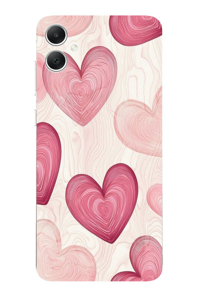 TechTree حافظة سيليكون متوافقة مع هاتف سامسونج جالاكسي A05 باللون الوردي الخطوي مطبوع