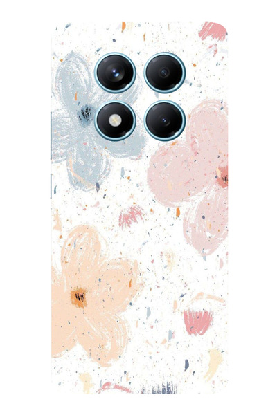 TechTree حافظة سيليكون مطبوع متوافقة مع هاتف Redmi Note 14 PRO 4G بنمط زهور ت...