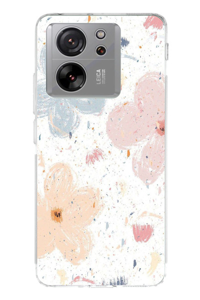 TechTree حافظة سيليكون مطبوع متوافقة مع هاتف Xiaomi Mi 13T-13T PRO بنمط زهور ...