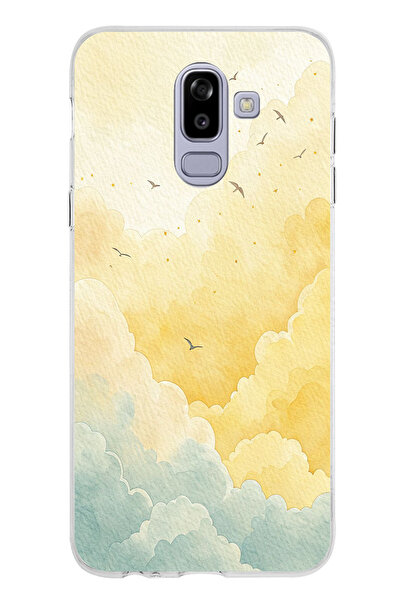 TechTree حافظة سيليكون متوافقة مع هاتف سامسونج جالاكسي J8-A6 بلس باللونين الأ...