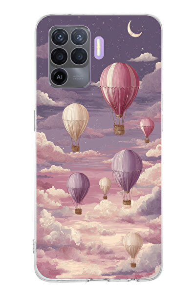 TechTree حافظة سيليكون متوافقة مع هاتف OPPO Reno 5 Lite باللون الأرجواني السم...