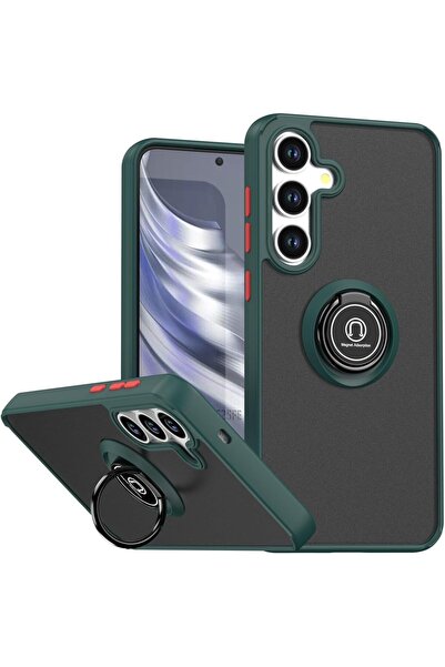 Rivor حافظة سامسونج جالاكسي S25 FE مع حامل وحماية للكاميرا وحواف ملونة وحلقة ...