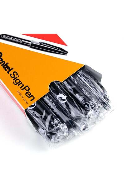 Pentel قلم توقيع بينتل الأصلي - أسود (Pentel Sign Pen S520)