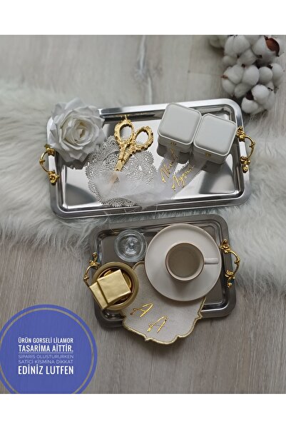 LilAmor Concept Hediyelik Soz nisan gumus tepsi seti