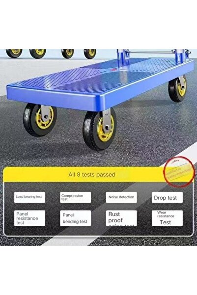 iron candy 150kg Folding Platform Cart 72x43cm Heavy-Duty Hand Truck w/Silent...