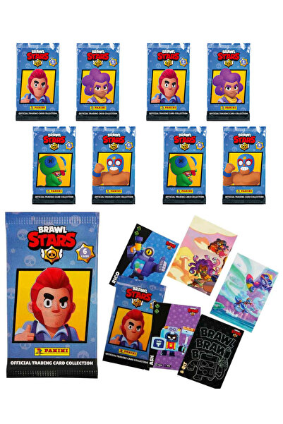 Next Plus Pachet de 8 cărți de colecție oficiale Brawl Stars Panini (48 cărți)