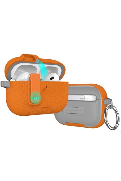 UnDePlus Apple Airpods Pro 1. / 2. Nesil ile uyumlu Kılıf Kilitli TPU Premium Matte Trip Case