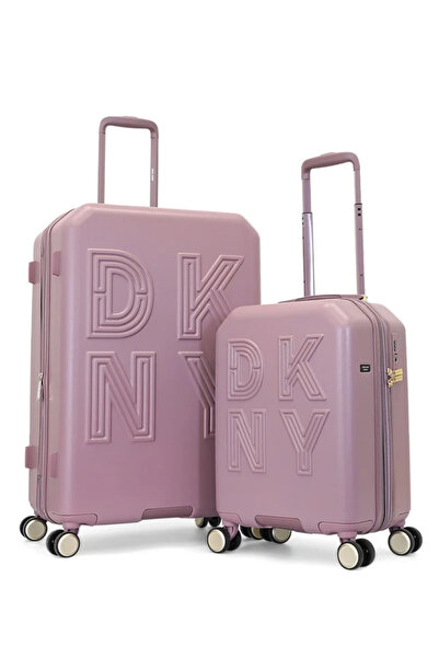 Dkny طقم حقائب سفر صلبة من قطعتين بعجلات دوارة
