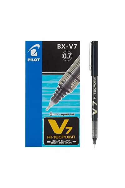 Pilot قلم الحبر اسود سائل بايلوت 0.7 ملم هاي-تيك بوينت بسن دائري طراز BX-V7