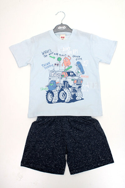 DMB KİDS Set pantaloni scurți pentru băieți Car cu imprimeu DMB-7626