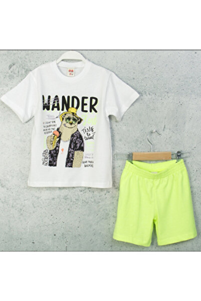 DMB KİDS مجموعة شورتات واندر مطبوع من القطن الممشط للأولاد DMB-7634