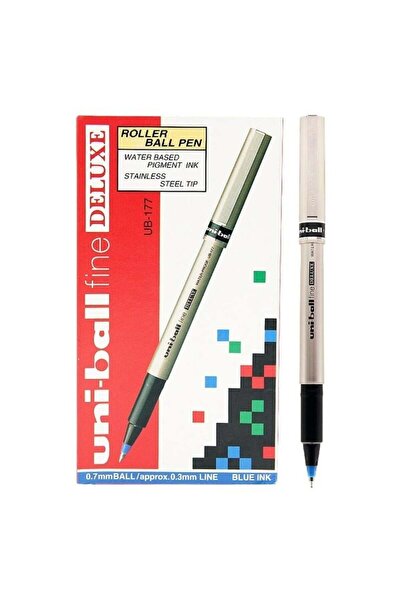 UNİ-BALL Uni-ball Deluxe 0.7mm Liquid Ink Pen - Blue (Uni-ball Deluxe UB-177)