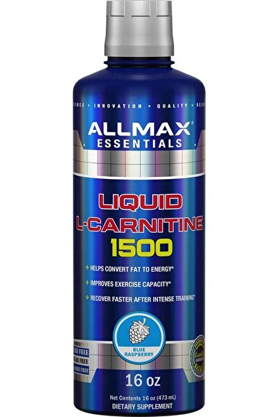 ALLMAX Nutrition Liquid LCarnitine 1500 Vitamin B5 16 oz 473 ml Blue Raspberry