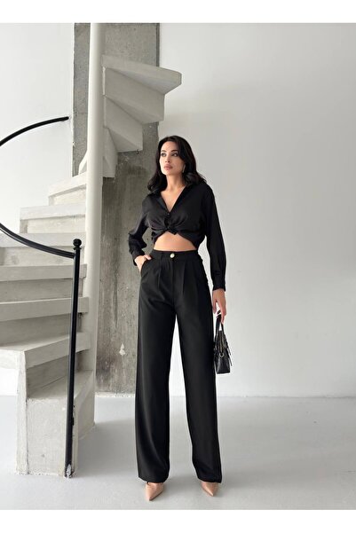 Butik kadın palazzo pantolon