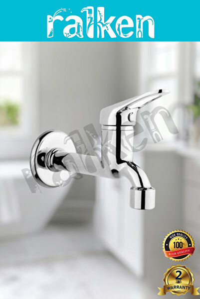 RALKEN Lavabo Tuvalet WC Bahçe Musluğu Krom Aç Kapa Tekli